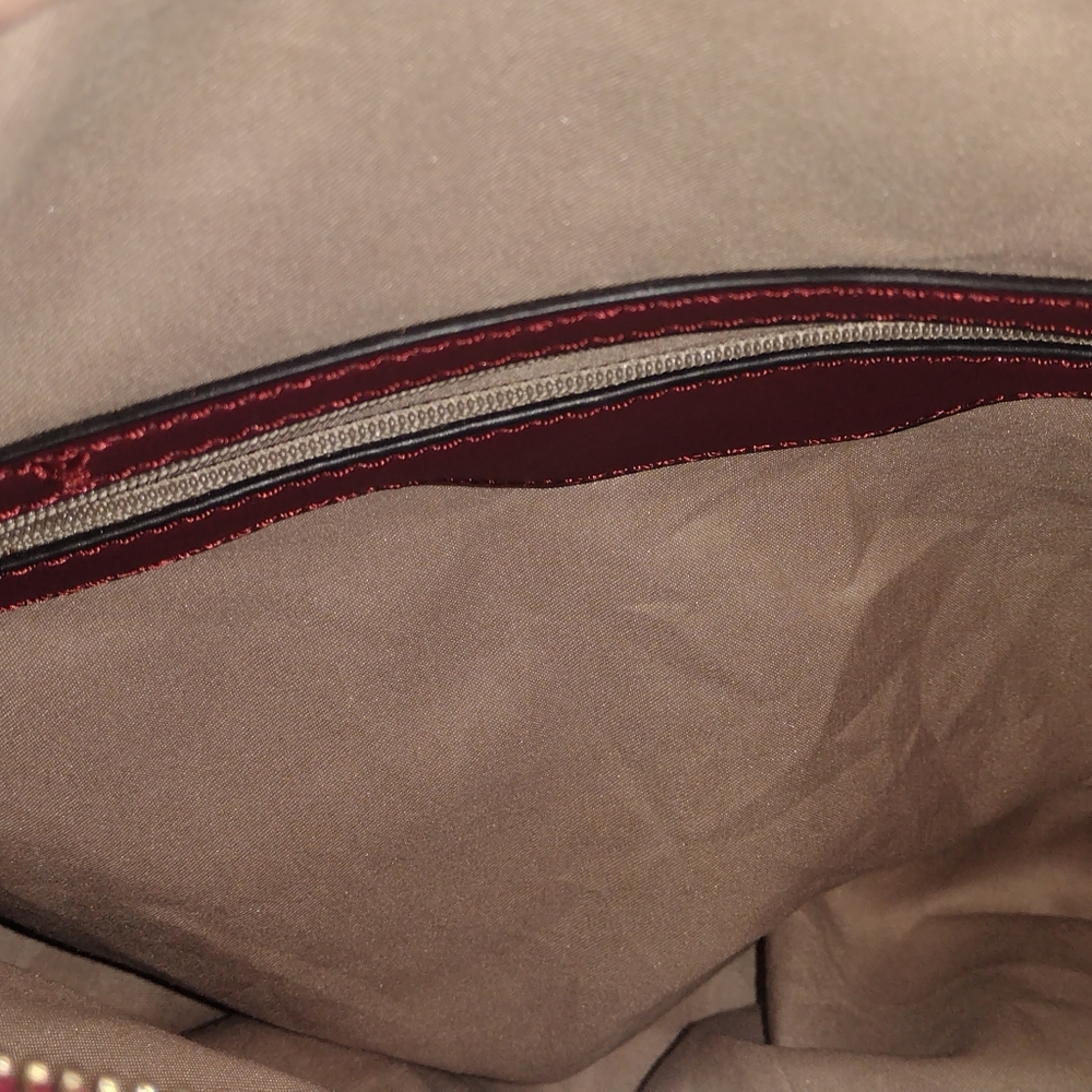 Red Python Style Handbag Purse Never Used - image 5